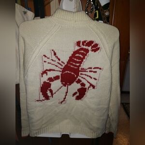 NWOT Womens Button Cropped Cardigan LOBSTER